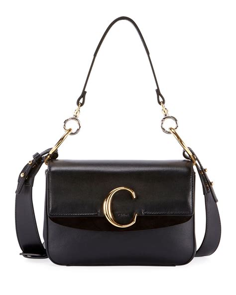 chloe c leather shoulder bag|chloe shoulder bag women.